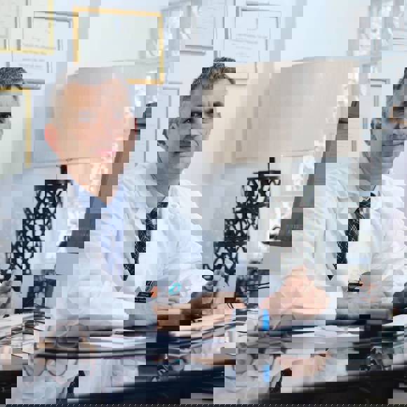 Dr Ioannis Liapakis at his office at Opsis Clinical