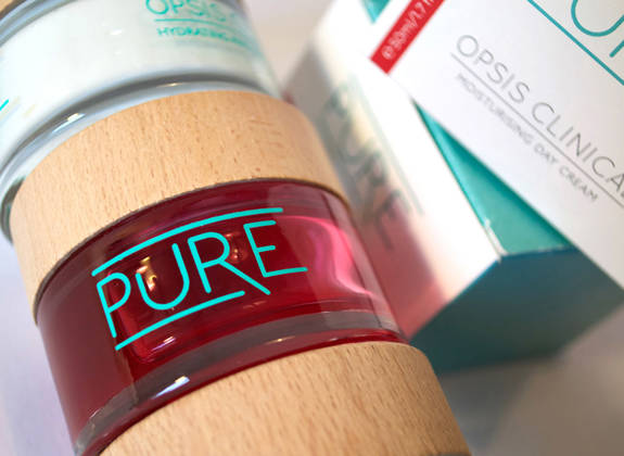 PURE OPSIS Clinical skincare jars and packaging